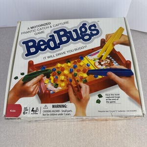 Vtg Bed Bugs Milton Bradley 1985 Family Motorized Board Game 98% Complete w/Box