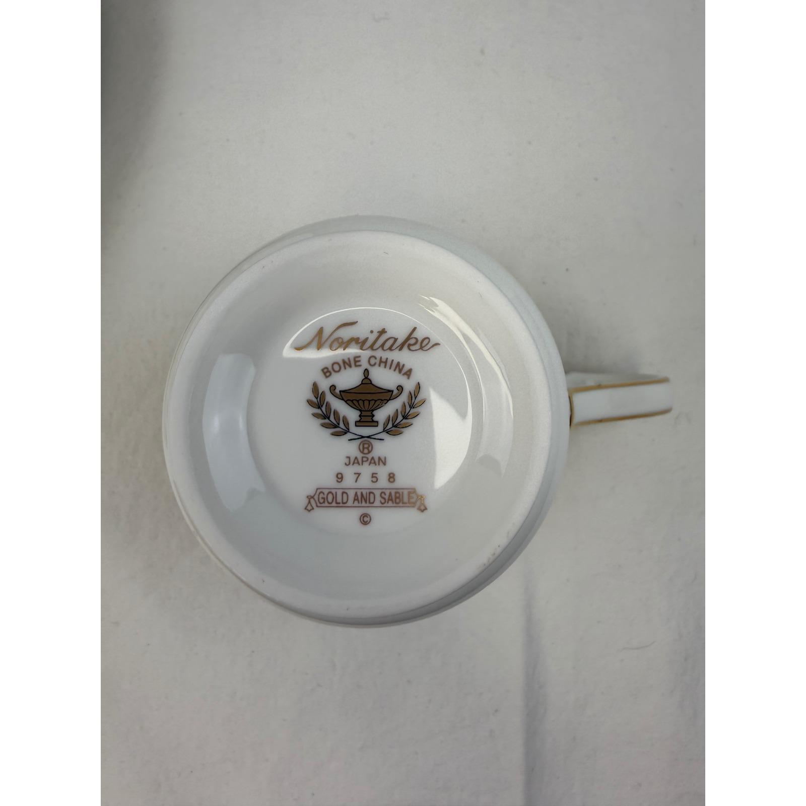 Vintage Noritake Gold and Sable 9758 Bone China 6 Piece Place