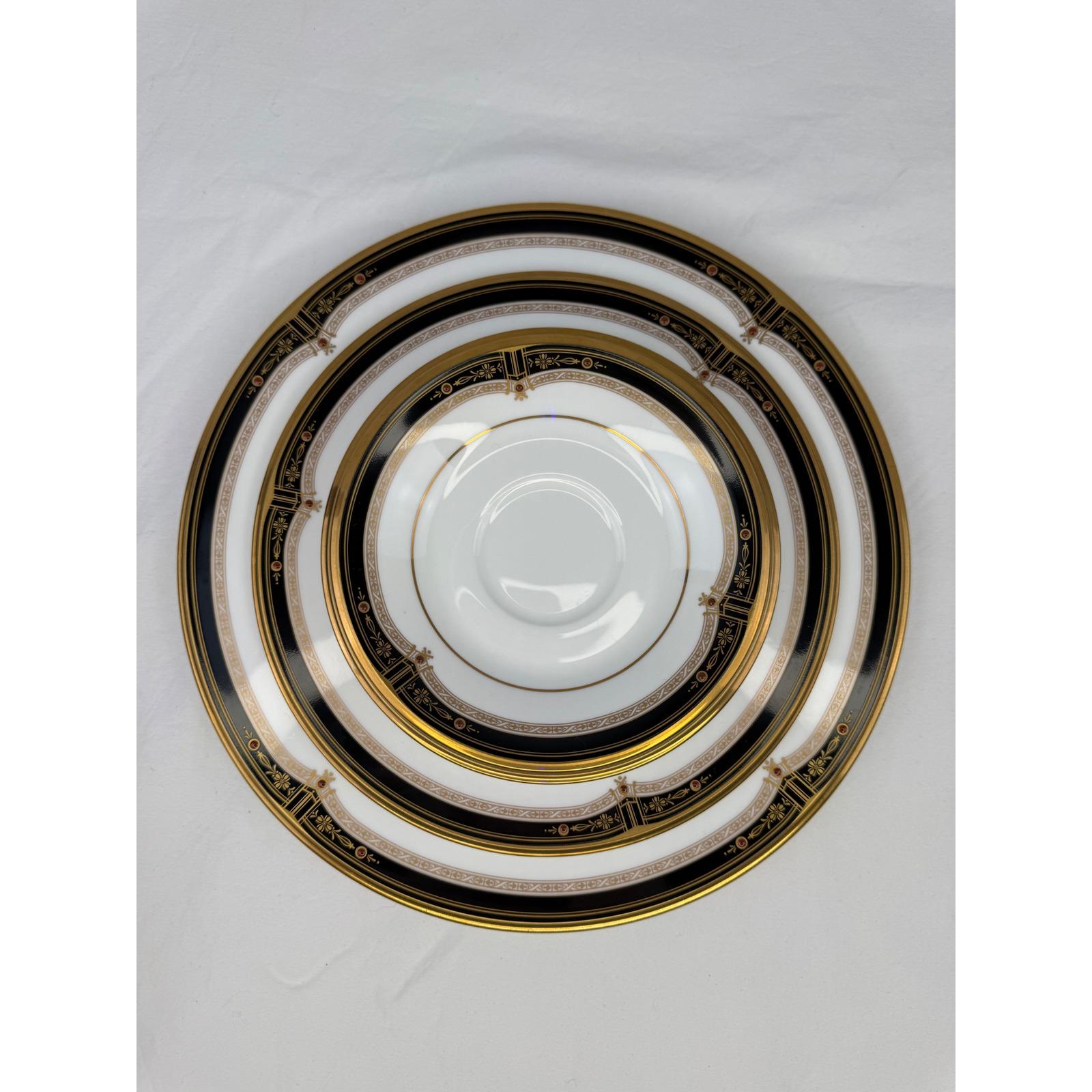 Vintage Noritake Gold and Sable 9758 Bone China 6 Piece Place