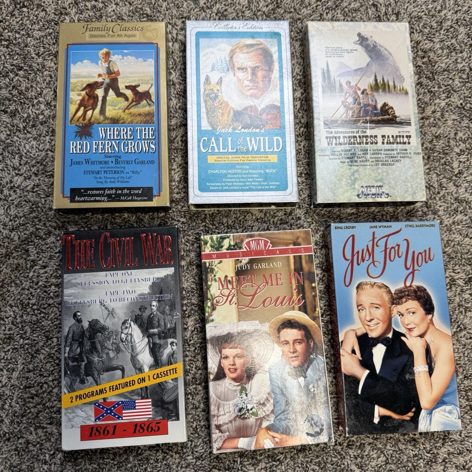 Lot of 6 Classic VHS Movies Musical Adventure Family Friendly 50's 80's 90's