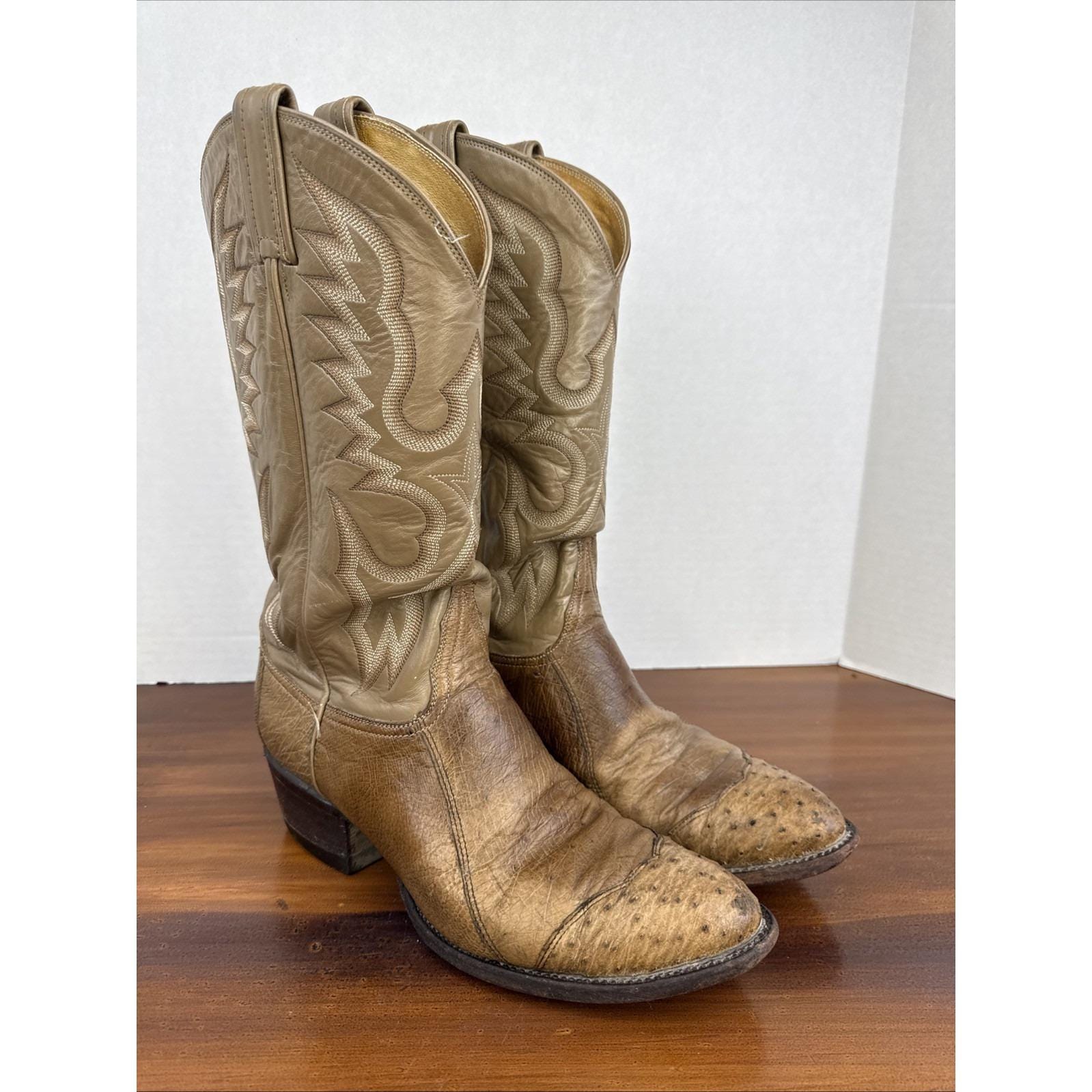 Vintage Tony Lama Pointed Toe Ostrich Wingtip Cowboy Boots Men\'s Size 9 EE Amazon.com | Tony Lama Castillo 11 main image 3