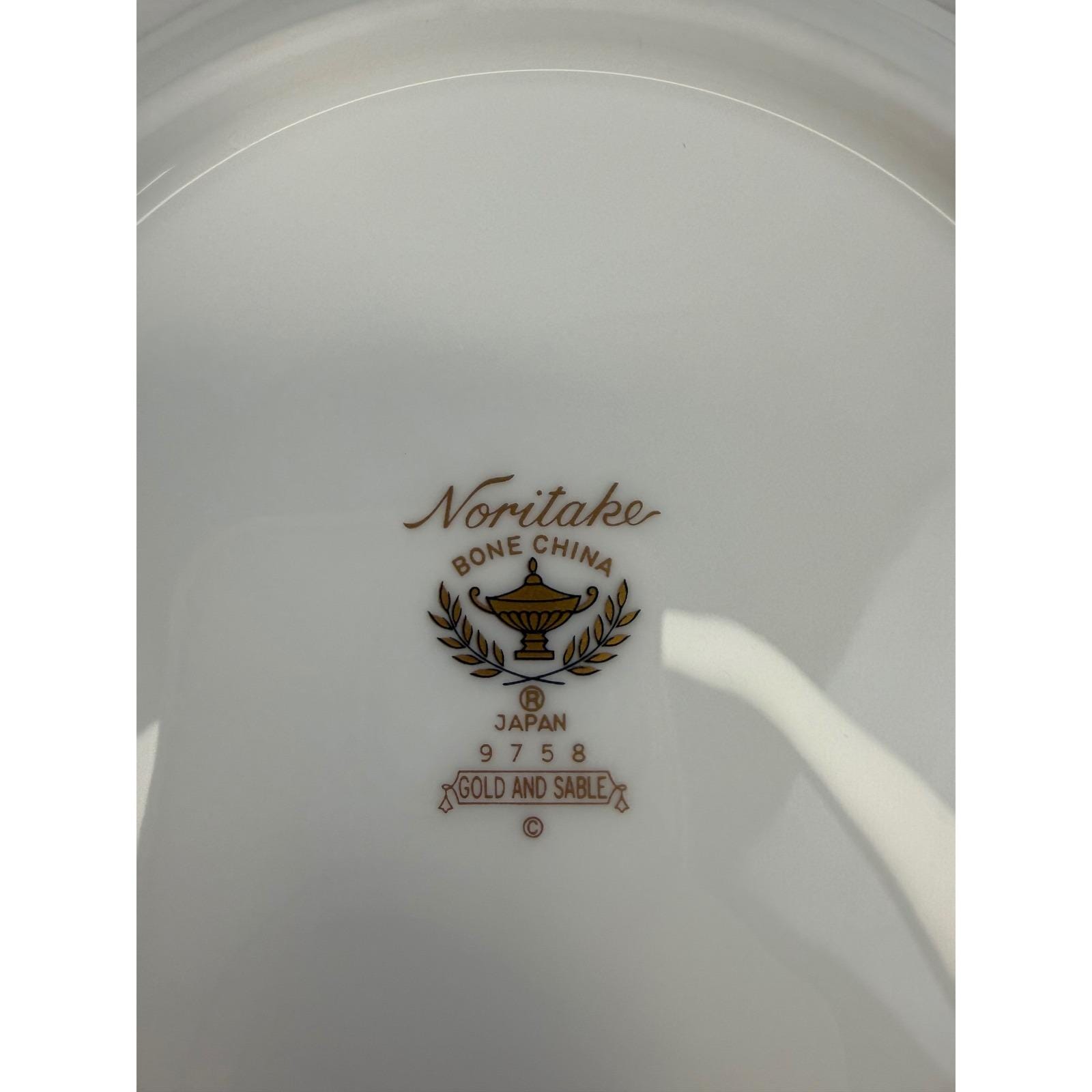 Noritake ノリタケ「GOLD AND SABLE／9758」12〜24枚 Noritake Gold and Sable 9758 Bone China Serving Bowl Gold Art Deco