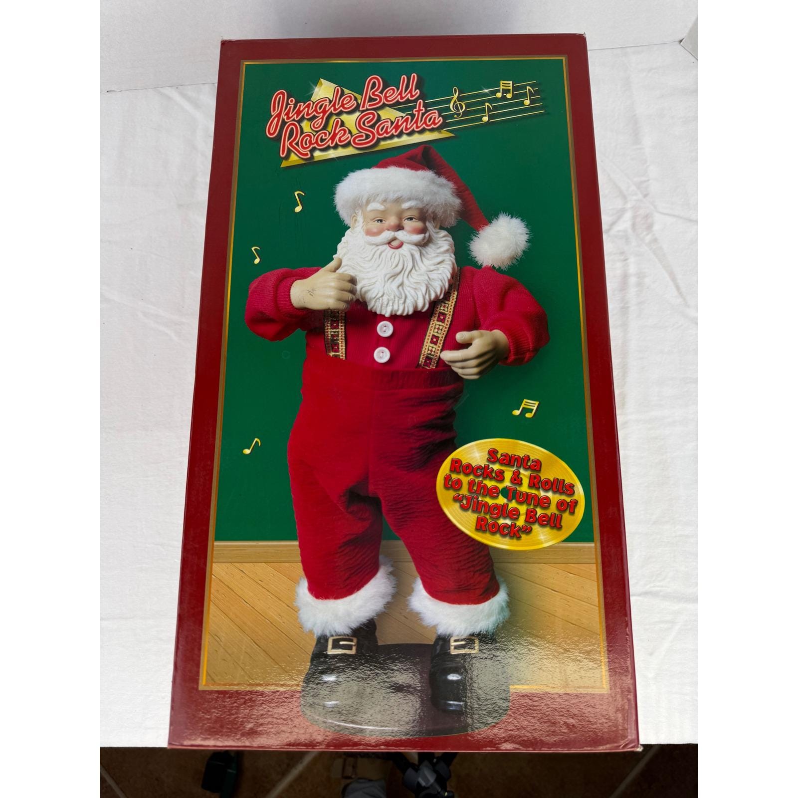 Vintage 1998 Jingle Bell Rock Santa Animated Musical Figure