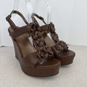 Vintage 90's Y2K Women's Xhilaration Platform Wedge Heels Size 7.5 Slingback