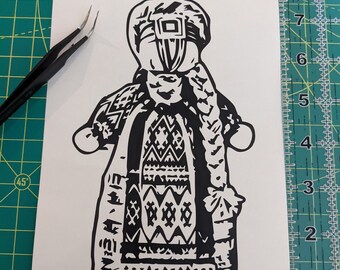 Ukrainian Motanka Doll | Vinyl Decal