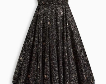 Vintage Look Black & Gold Strapless Ball Gown Size 20-Special Occasion Dress-Holiday Dress-Bridemaid Dress