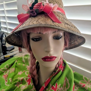 Vintage Tiki Sun Hat - Etsy display picture 1