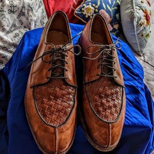 Allen Edmonds Basket Weave Oxfords-hershey US Size 11 1/2 D