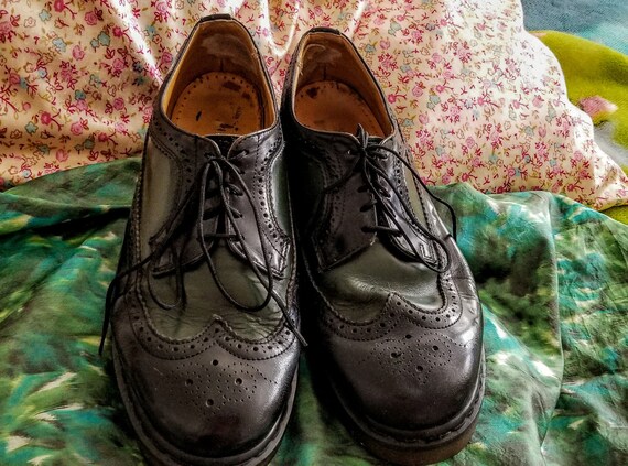 Green Brogue Oxford Shoes 