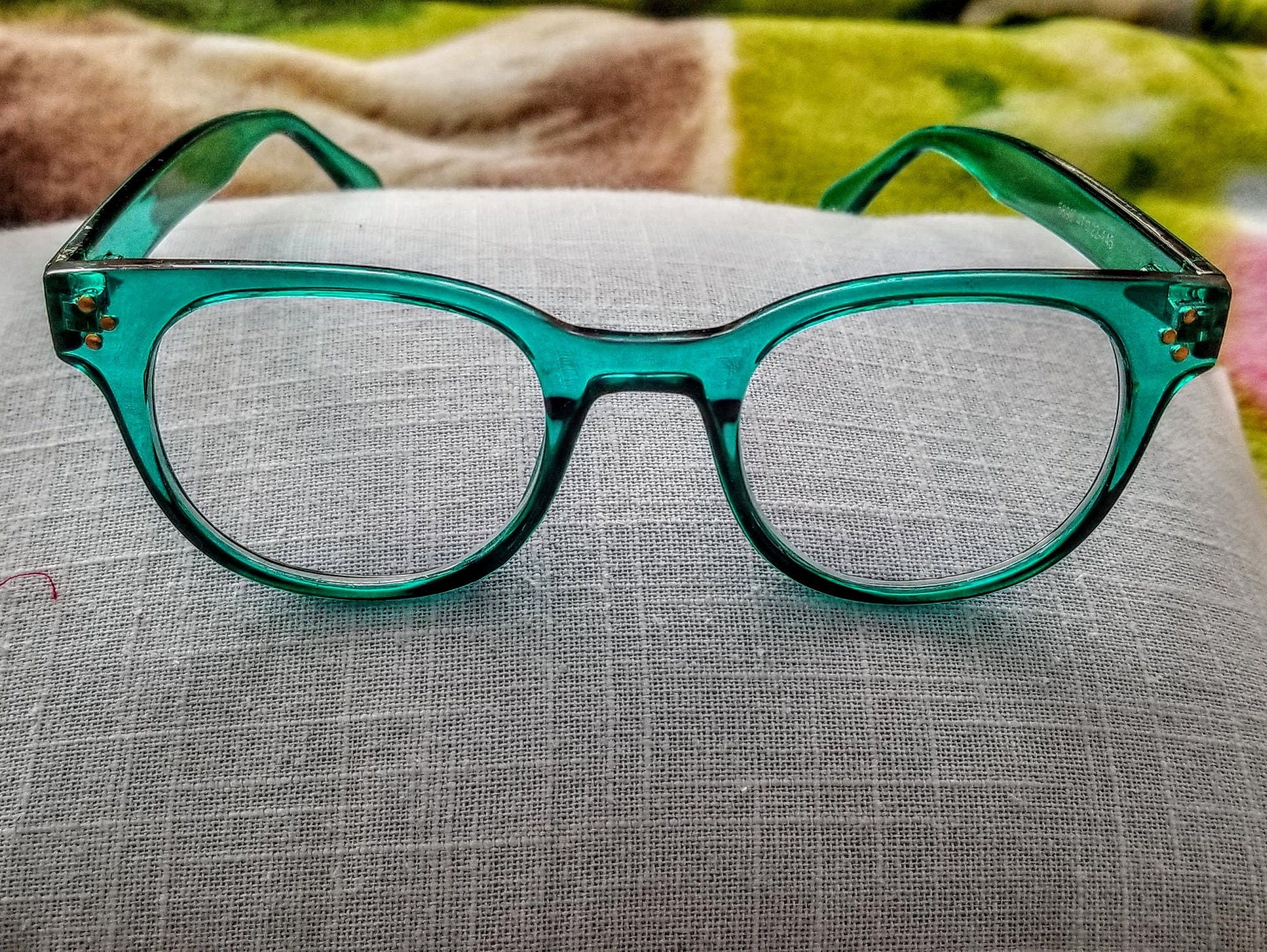 Eyeglasses in Peacock-blue Green-vintage Look Glasses-peacock - Etsy