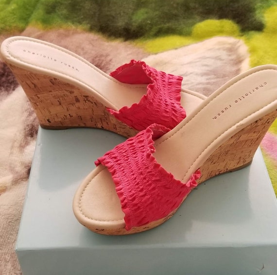 pink cork wedges