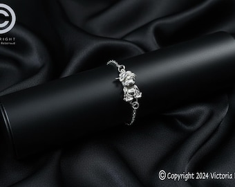 Sterling Silver Highland Cow Bracelet: Animal Jewellery
