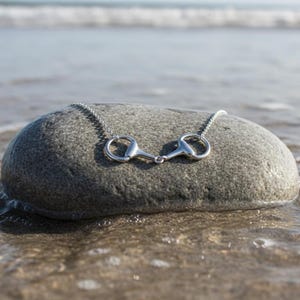 Collana con filetto per cavallo in argento sterling, gioielli equestri