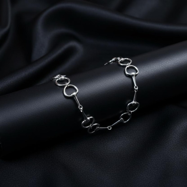Sterling Silver Snaffle Bit Bracelet - Equestrian Jewellery