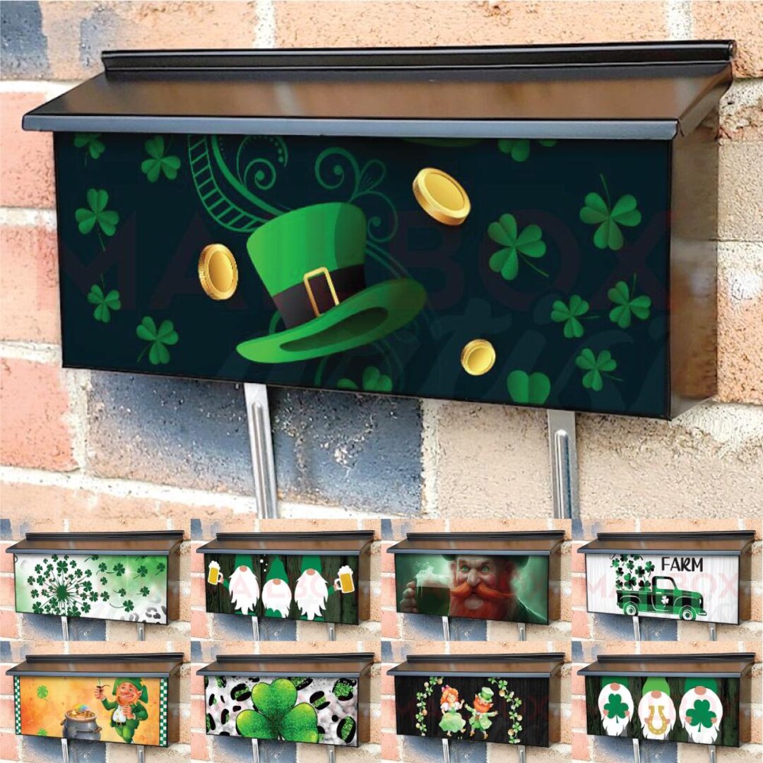 St. Patrick Townhouse Magnetic Mailbox Cover for Wall Mounted Ranch ...