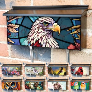 Outdoor Decor Magnet Birds Townhouse Magnetic Mailbox Cover for Wall Mounted Ranch Mailboxes Decoration