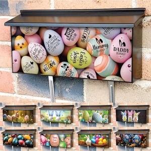 Easter Townhouse Magnetic Mailbox Cover for Wall Mounted Ranch American Mailboxes