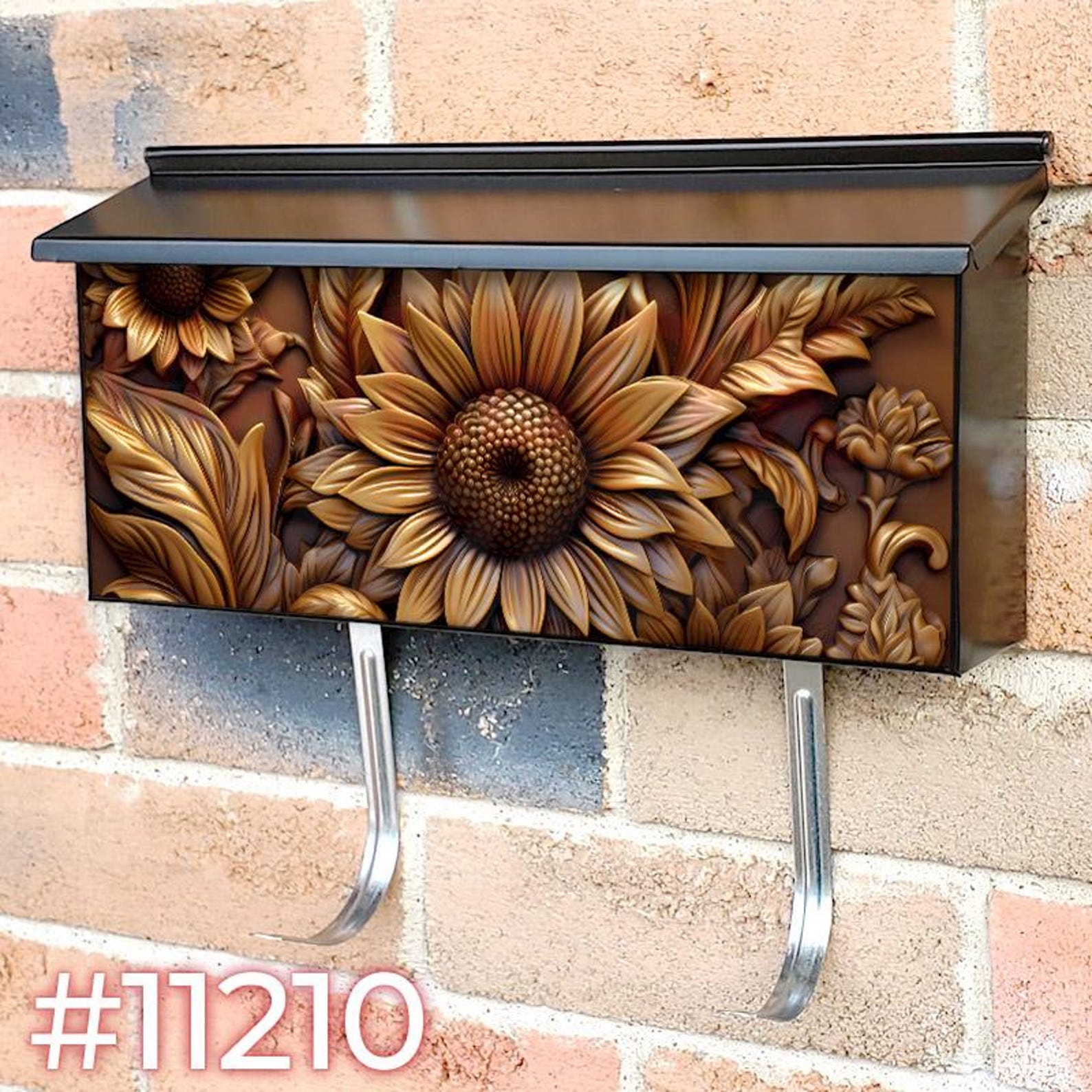 Flowers 5 Townhouse Magnetic Mailbox Cover for Wall Mounted Ranch ...