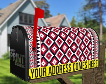 Beautiful Ethnic Folk Native Aztec Pattern #1 Decorative Curbside Farm Mailbox Cover Rural Magnet - FREE SHIPPING