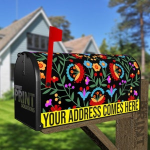 Easter European Bohemian Folk Flowers Decorative Curbside Farm Mailbox Cover Rural Magnet - FREE SHIPPING