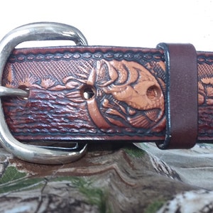 Leather belt, Personalized Gift, Gift for Him, Leather Accessory Gift, Work Belt, Casual Belt, Fish Belt, Guys Belt, Birthday Gift