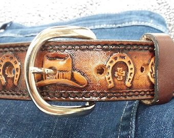 Western Belt, Gift for Dad, Casual Mens Belt, Guys Belt, Work Belt, Easter Gift