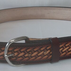 Dress Belt, Gift for Him, Personalized Gift, Leather Accessory Gift, Birthday gift, Handmade Leather Belt, Casual Belt, Basket Weave belt