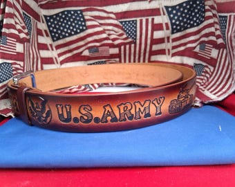 Vintage 1991 Pure Pewter US Marines Bulldog American Eagle Belt