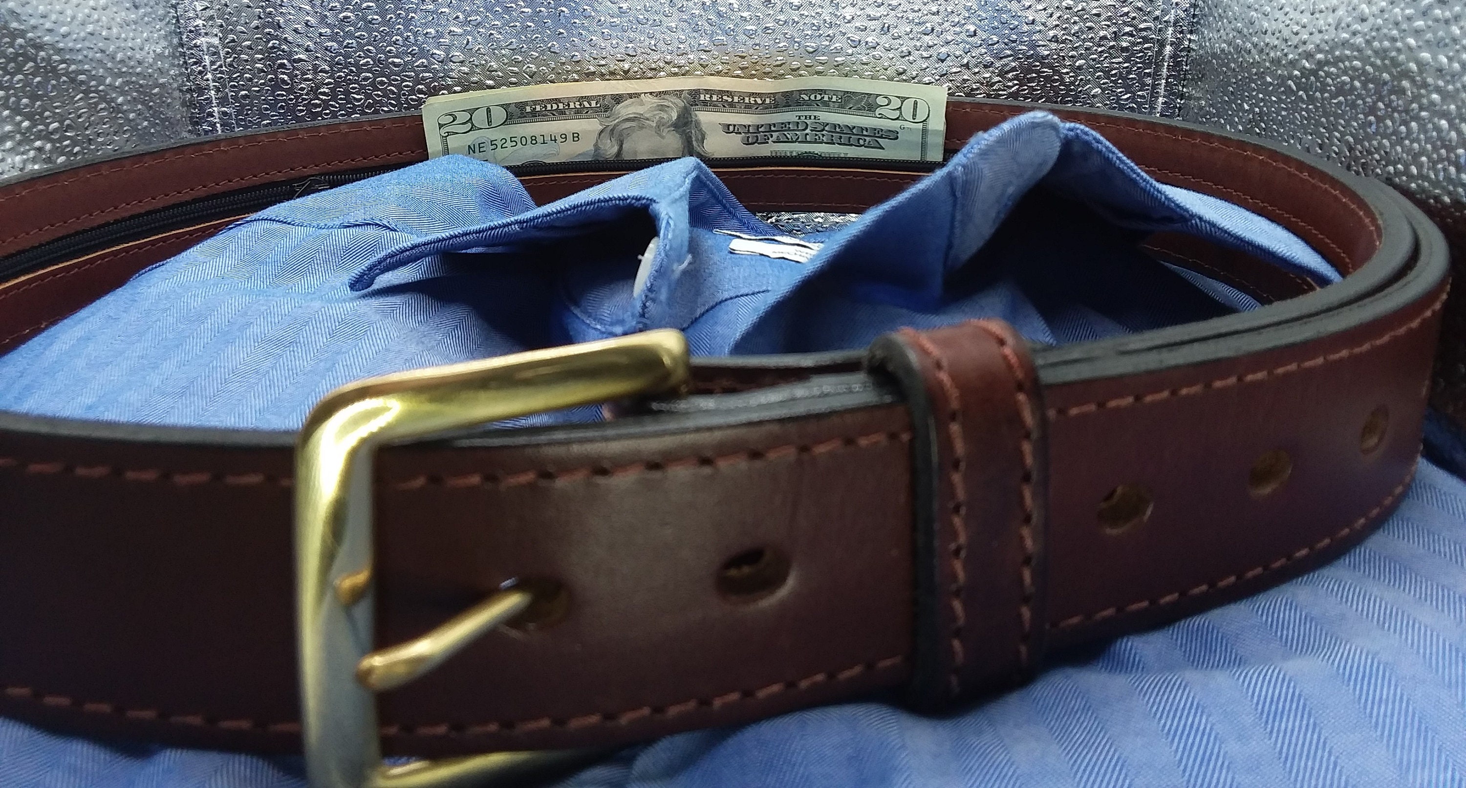 Brown Leather Money Belt