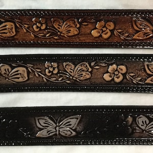 Women&#39;s Western Belt, Gift for her, Personalized Gift, Ladies Belt, Leather Accessory Gift, Butterfly Belt, Mothers Day Gift, Birthday Gift