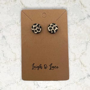 Cow Print Studs