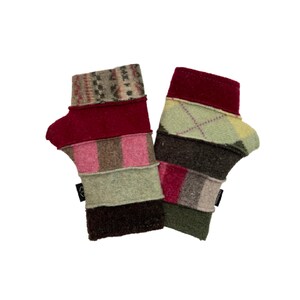 Fingerless Gloves Wool, Fleece Lined, Women&#39;s Texting Gloves - Made in USA by BaaBaaZuZu