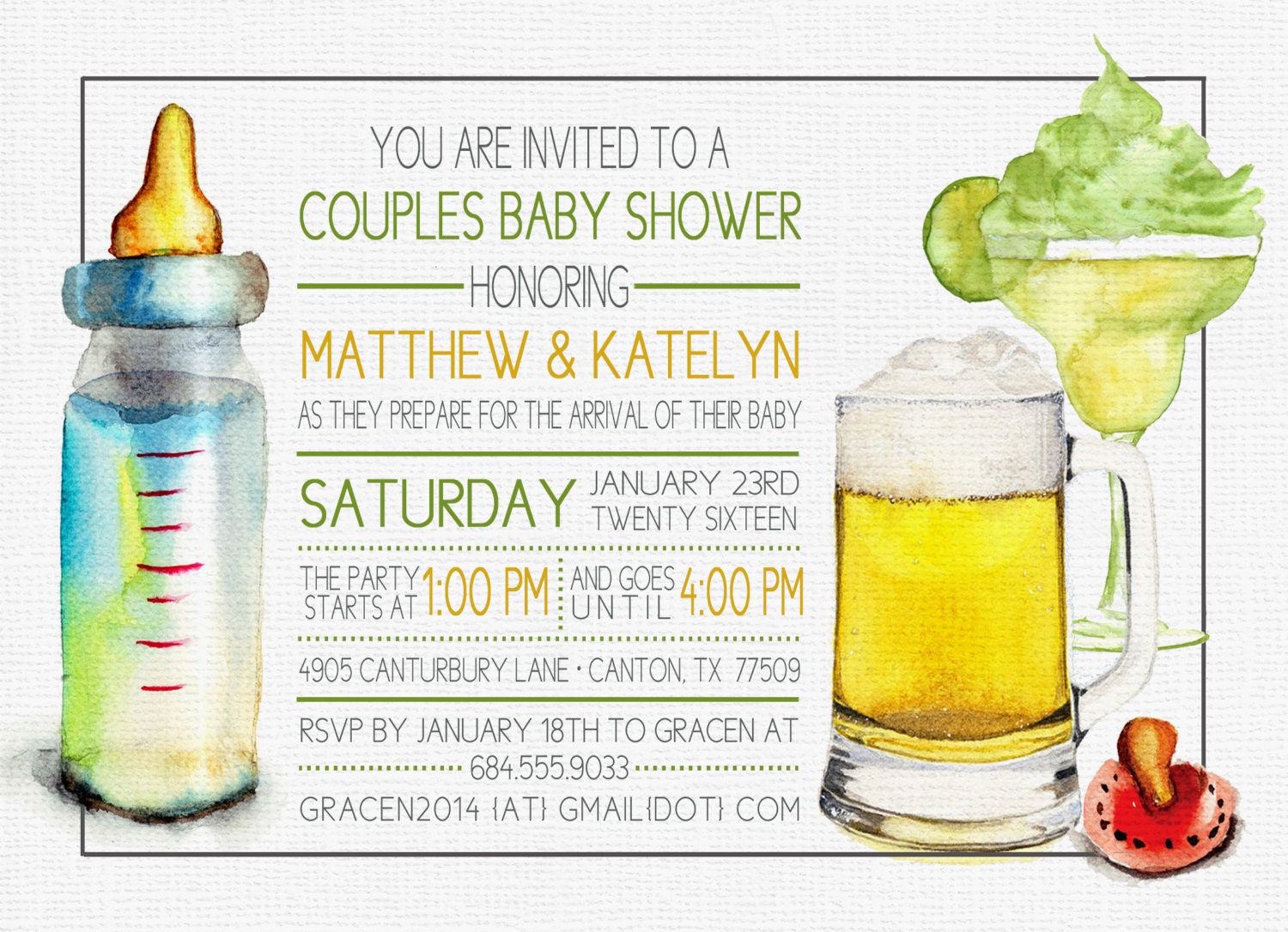 Couples Baby Shower Invitation Baby Shower Invitation Etsy