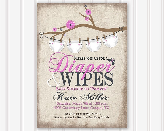 How To Ask For Diapers On A Baby Shower Invitation 4