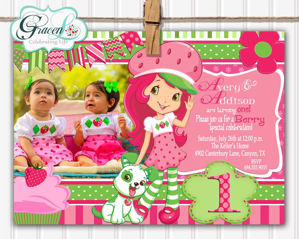 Etsy Strawberry Shortcake Invitations 10