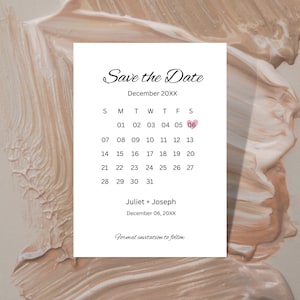 Save the Date Kartenvorlage, Save the Date Einladung, druckbare Hochzeitsdatum, Sofort Download, 5 x 7 Kalender Hochzeit Vorlage, Bride to Be