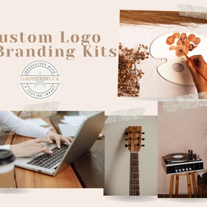 Package de marque personnalisé, Kit de logo personnalisé, Modèle de marque d’entreprise, Tableaux de marque modifiables, Conception de logo, Tableau d’humeur, Marque de médias sociaux