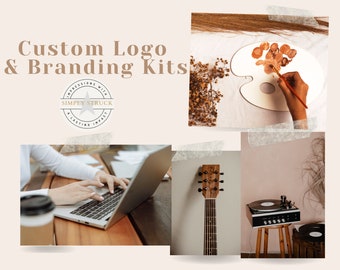 Pakiet niestandardowego brandingu, Zestaw niestandardowego logo, Szablon marki biznesowej, Edytowalne tablice marki, Projekt logo, Tablica nastroju, Marka w mediach społecznościowych