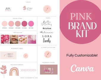 Retro Brand Kit Template | Canva Brand Kit Template | Mini Brand Board ...