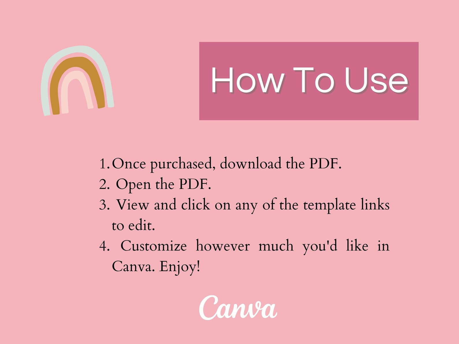 Pink Brand Kit Template | Canva Brand Kit Template | Mini Brand Board ...