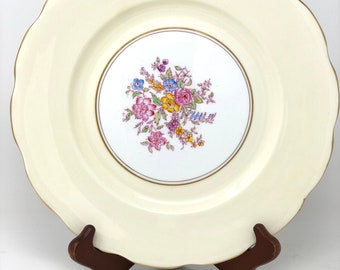 Rare Royal Albert China Georgina Pattern, Set of 5 Royal Albert China Plates, Vintage Floral Plates,