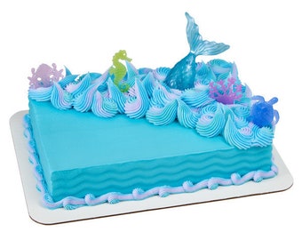 Mermaid Cake Kit/Mermaid Cake Decorating Kit/Underwater Mermaid Cake Kit