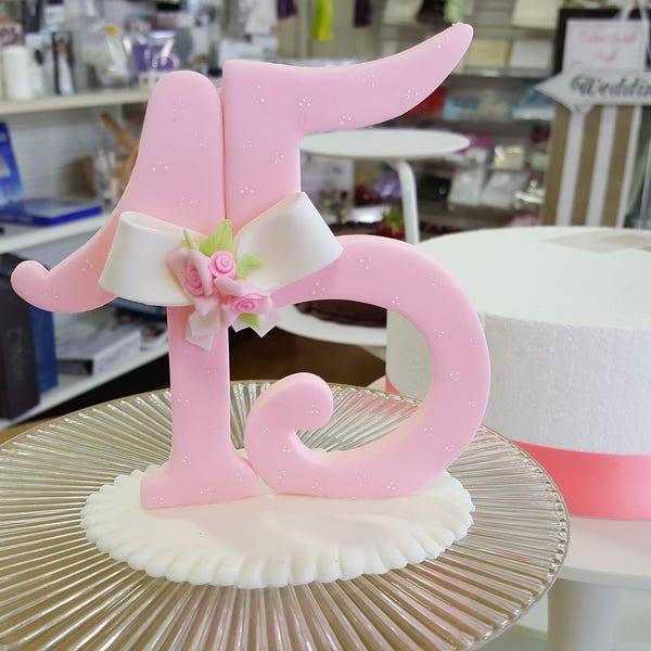15 Cake Topper - Etsy