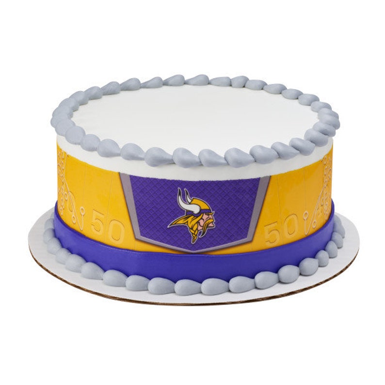 Minnesota Vikings Edible Image/Minnesota Vikings Cake Topper / NFL Edible Image Cake Topper/Football Cake Topper image 2