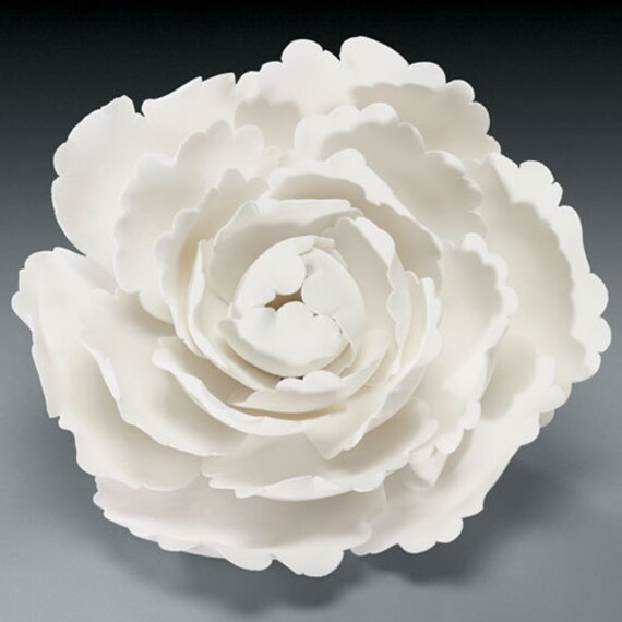 Gum Paste Large Peony Flower/ Large Sugar Rose/ Wedding Cake Etsy