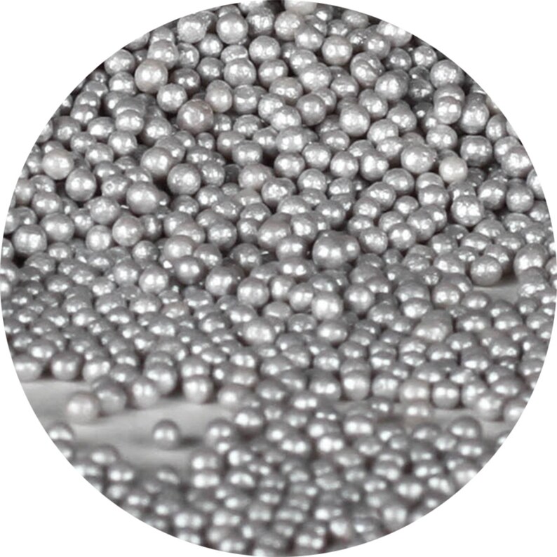 Metallic Silver Small Sprinkles Silver NonPareil Sprinkles Etsy