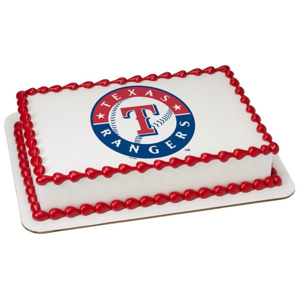 Texas Rangers Edible Image /Texas Rangers Baseball Cake Topper / MLB Edible Image Cake Topper