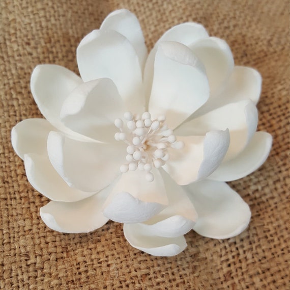 3 Lotus Moyen De Gâteau Comestible Fleur Unique Forme De Gâteau Gomme Pâte Pleine Fleur Cake Topper Comestible Fleur Wedding Cake Toppers