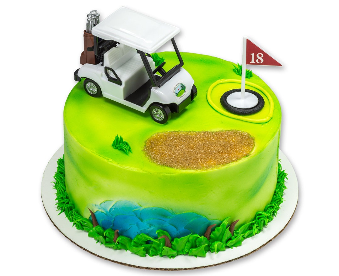 Golf Birthday Cake Topper Golfer Cake Topper Fondant Golf Etsy