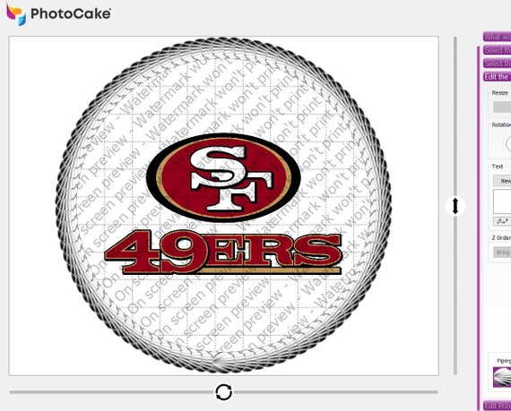 49ers Cupcake Toppers, Football Cupcake Toppers 